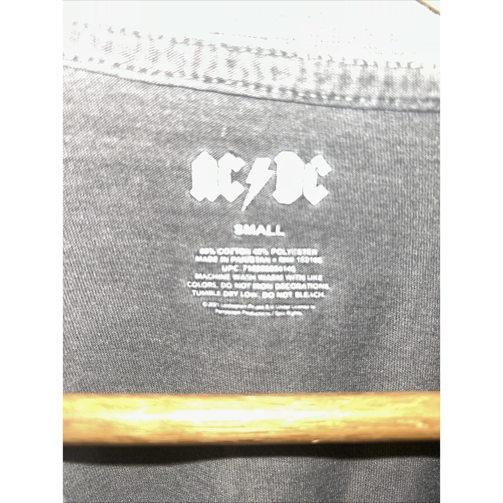 AC/DC Highway to Hell Long Sleeve Shirt Mens Small Gray Rock Graphic Tee - Picture 3 of 5